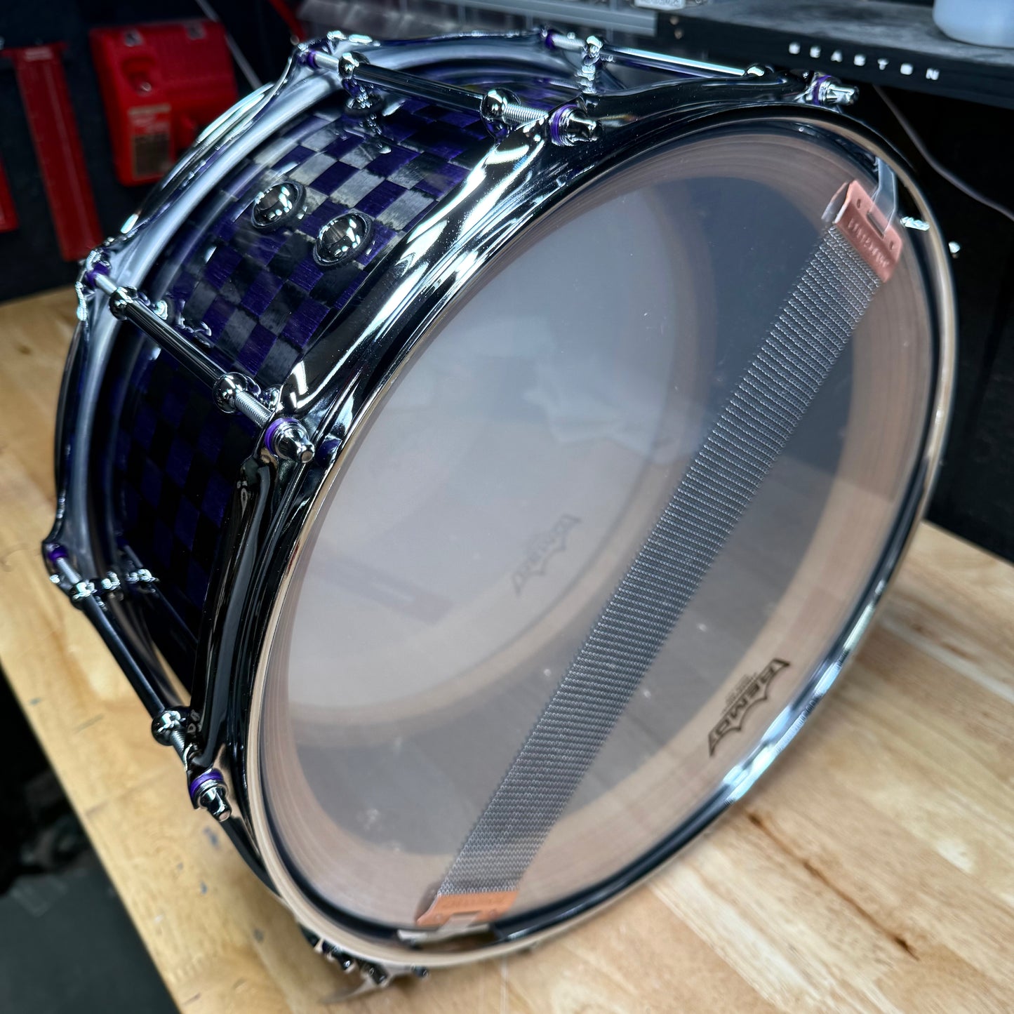 6x14, Purple/Black Carbon Fiber Snare