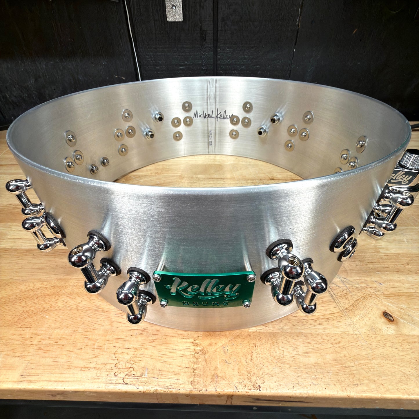 5.5x14, hand brushed Aluminum Snare Drum