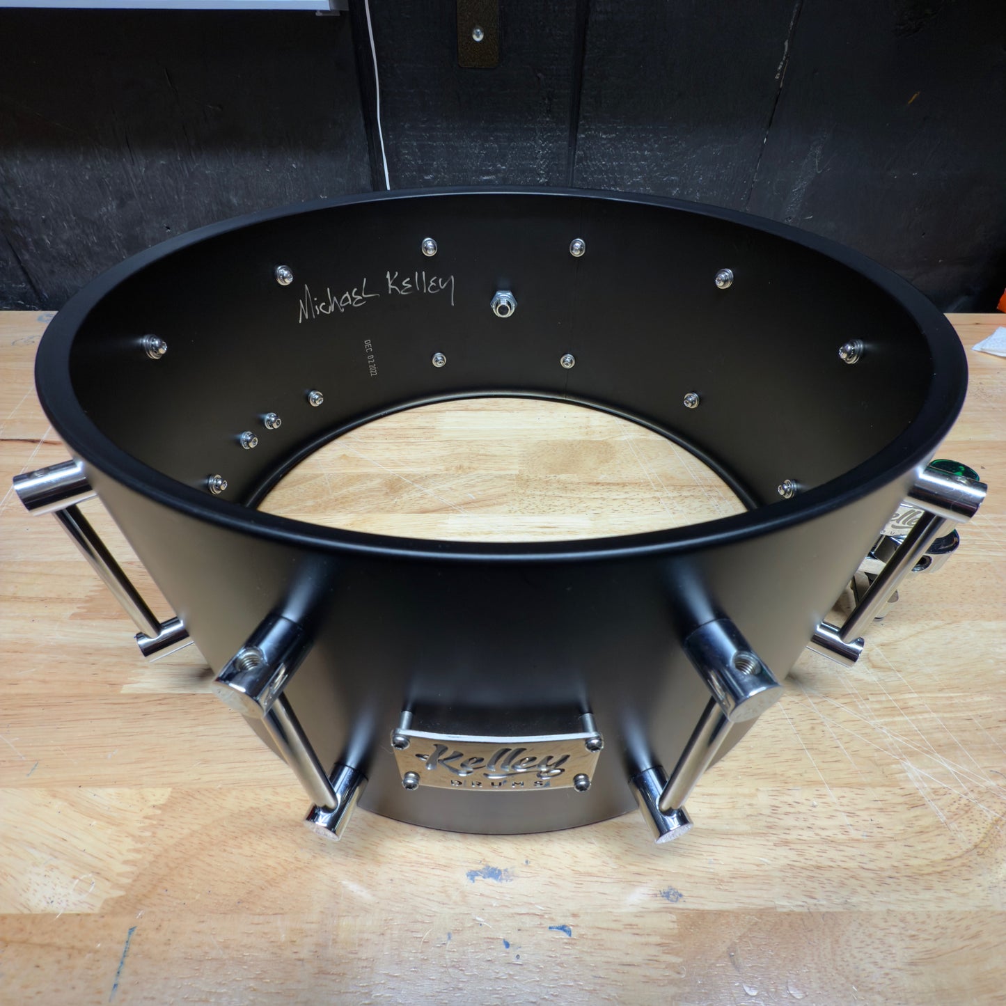 6.5”X14”, Matte Black Brass Snare