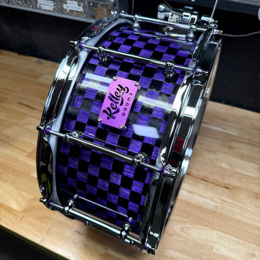 6x14, Purple/Black Carbon Fiber Snare